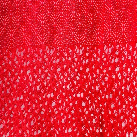 Eileen Fisher Red Silk Blend Knit Open Front Cardigan Sweater Size S - Picture 12 of 13